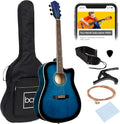 Beginner Acoustic Guitar 41in Full Size Cutaway Kit - Complete Starter