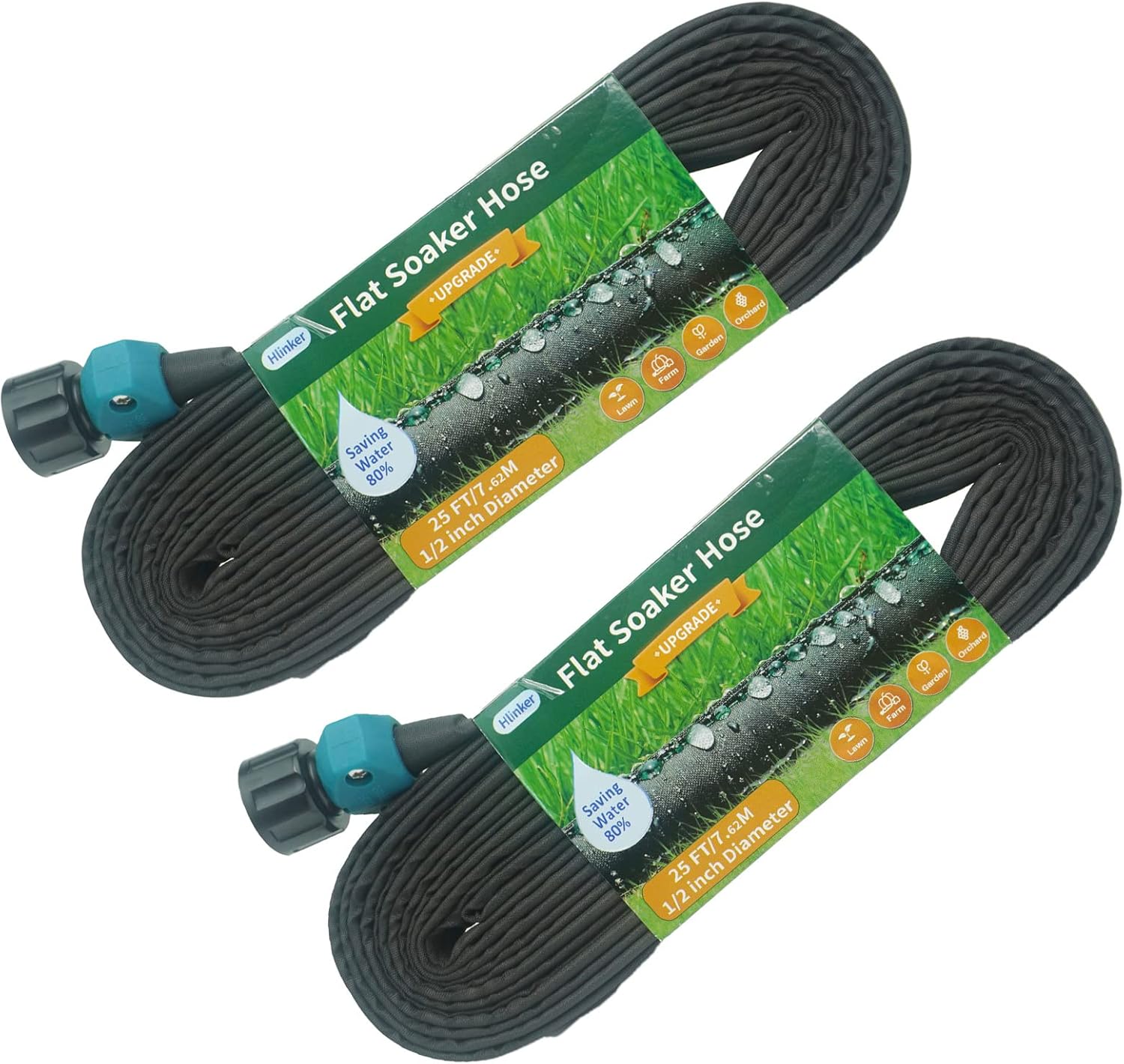 Flat Soaker Hose 50Ft for Garden Beds - Efficient Watering Solution