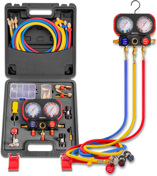AC Gauges Set for R22 R410a R134a Refrigerant by Rogvoc
