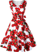 Dressever 50s 60s Vintage Sleeveless Cocktail Party