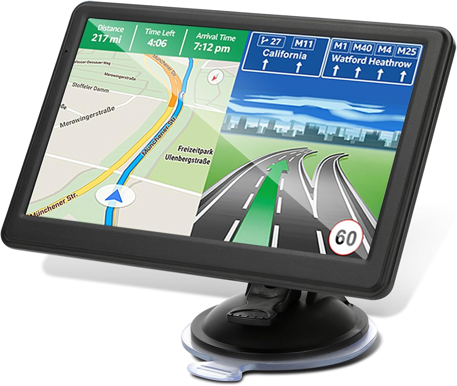 Car GPS Navigation with 2025 Maps and 7-inch Touchscreen Display
