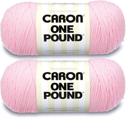 Caron One Pound Soft Pink Yarn - Perfect for Knitting and Crochet