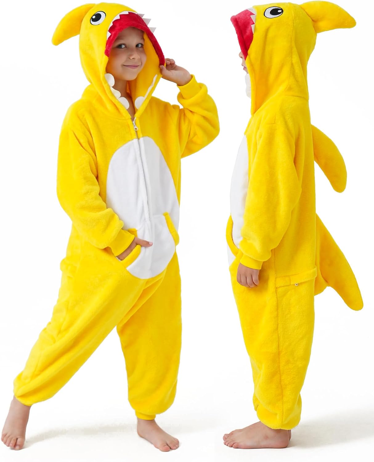 Kids Shark Onesie Costume for Boys and Girls, Fun Pajamas