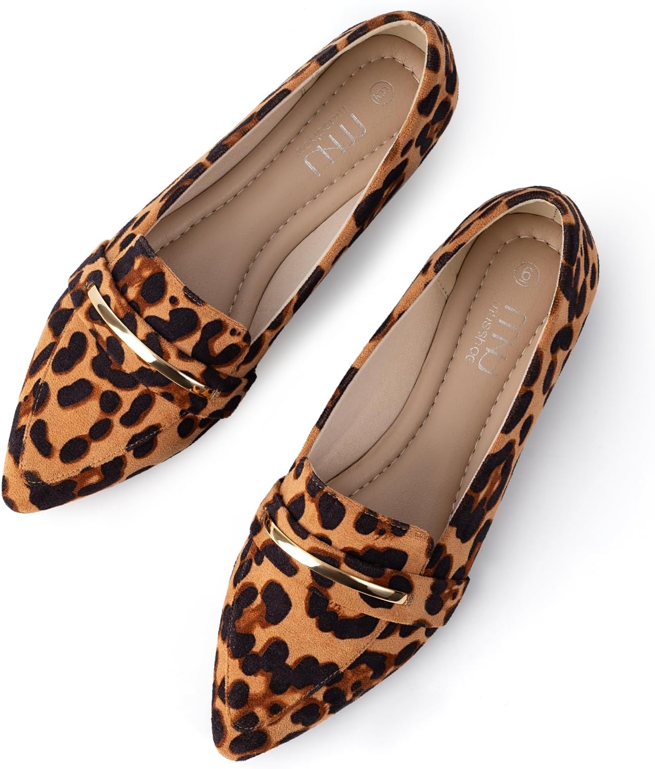 MUSSHOE Flats Shoes Women Pointed Toe Comfortable Loafers
