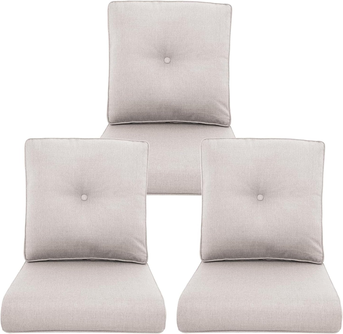 Outdoor Chair Cushions 3 Packs for Patio Glider Rocking Chairs