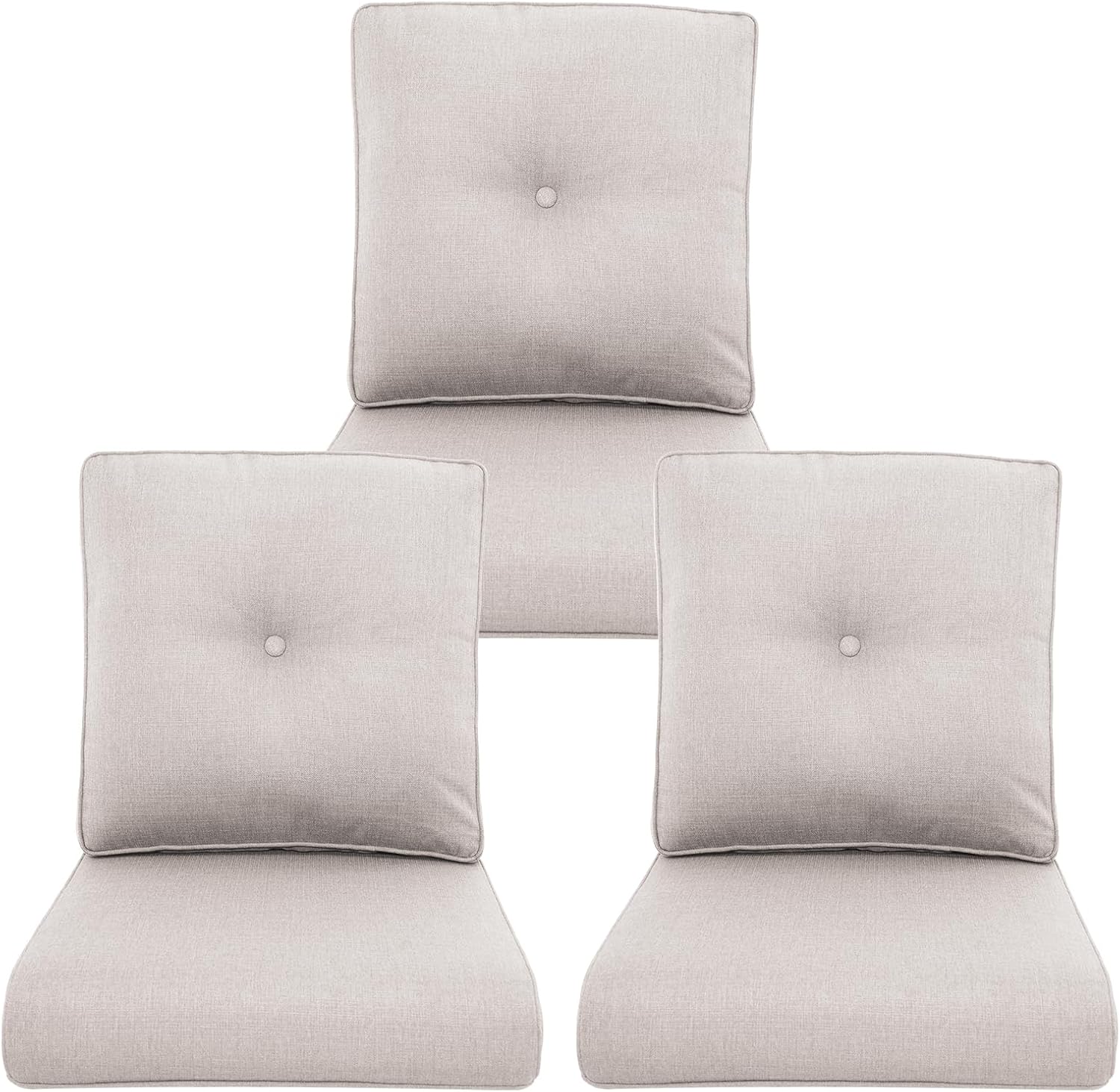 Outdoor Chair Cushions 3 Packs for Patio Glider Rocking Chairs