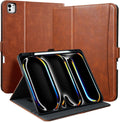 Brown PU Leather Case for iPad Pro 11 in M4 2024 - Folio Stand