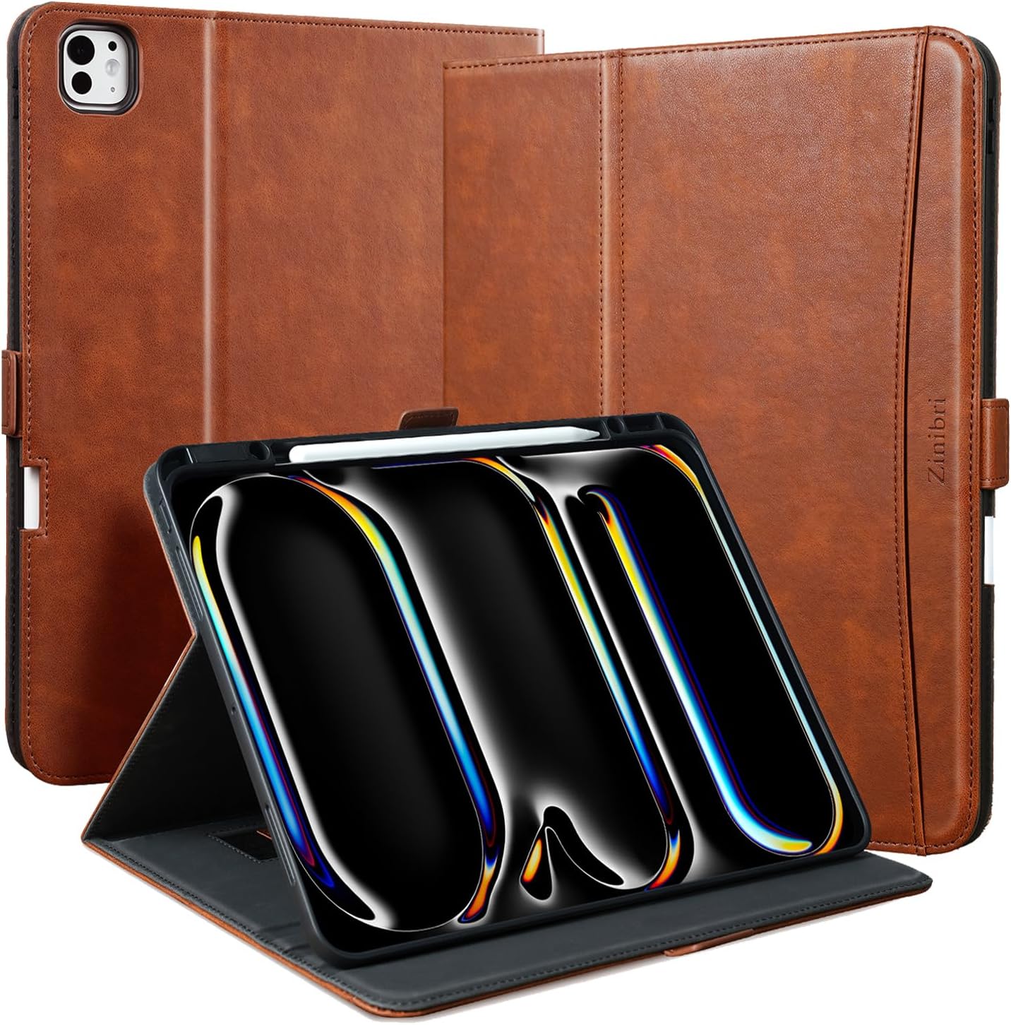 Handcrafted Case for iPad Pro 11 Inch M4 2024 with Pencil Holder