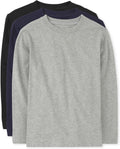 Boys Basic Long Sleeve Tee Multipack - Soft Cotton Essentials