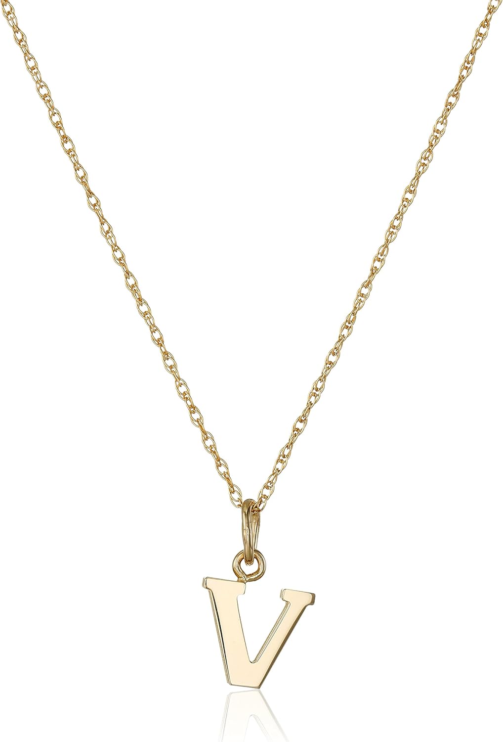14k Gold-Filled Letter Charm Pendant Necklace for Stylish Elegance