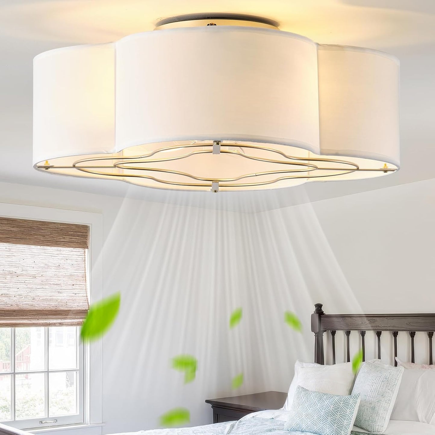 Caged Ceiling Fan with Light for Stylish Home Comfort