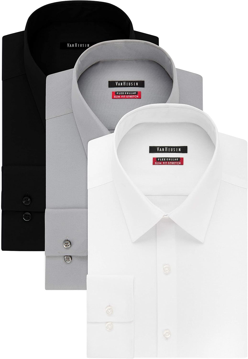 Van Heusen Men's Slim Fit Dress Shirt with Flex Collar Stretch