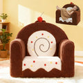 Toddler Chair for Ages 1-6 - Soft Sherpa Cake Roll Seat