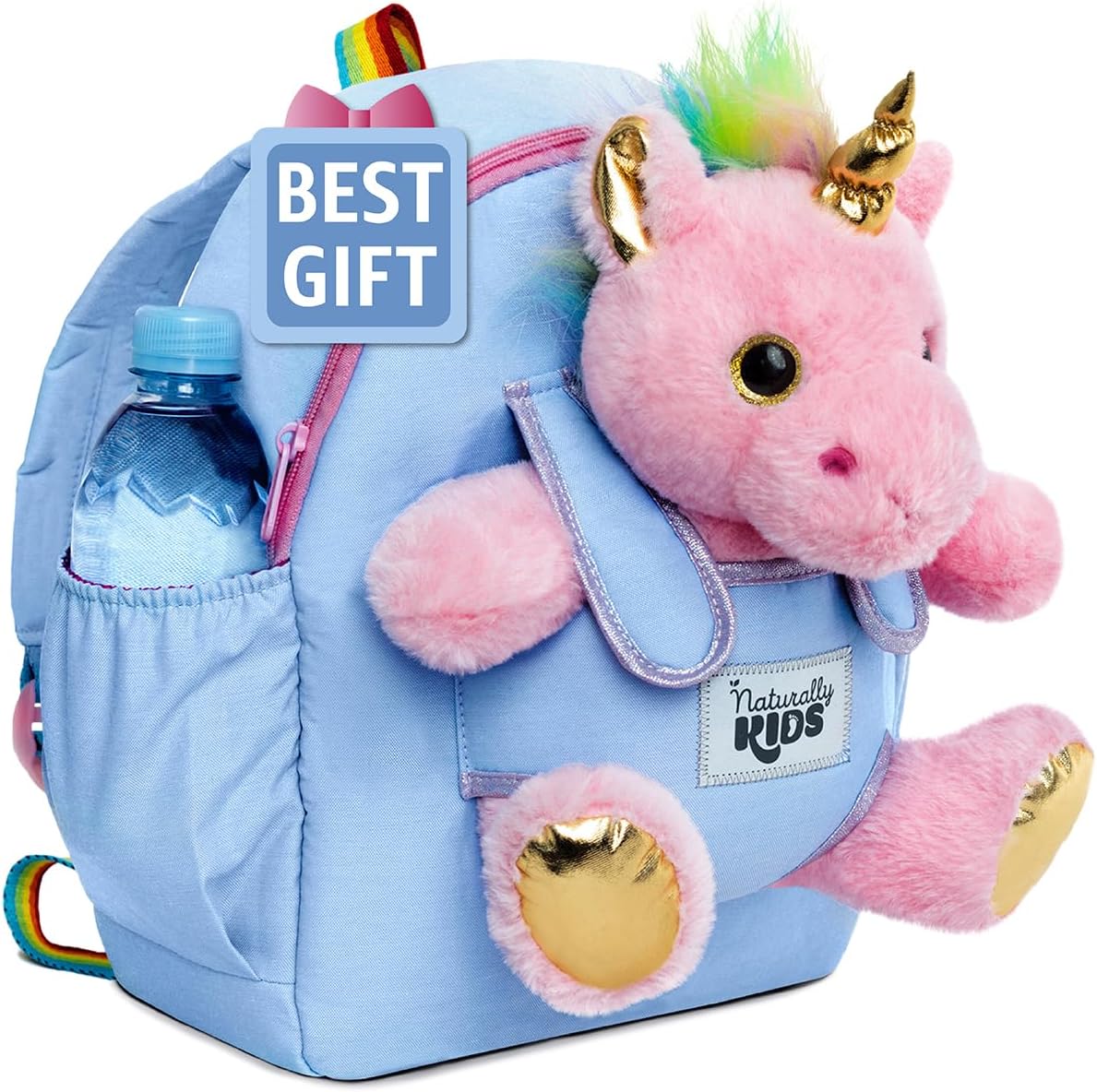 Naturally KIDS Unicorn Backpack for Girls Age 4-6, Perfect Gift