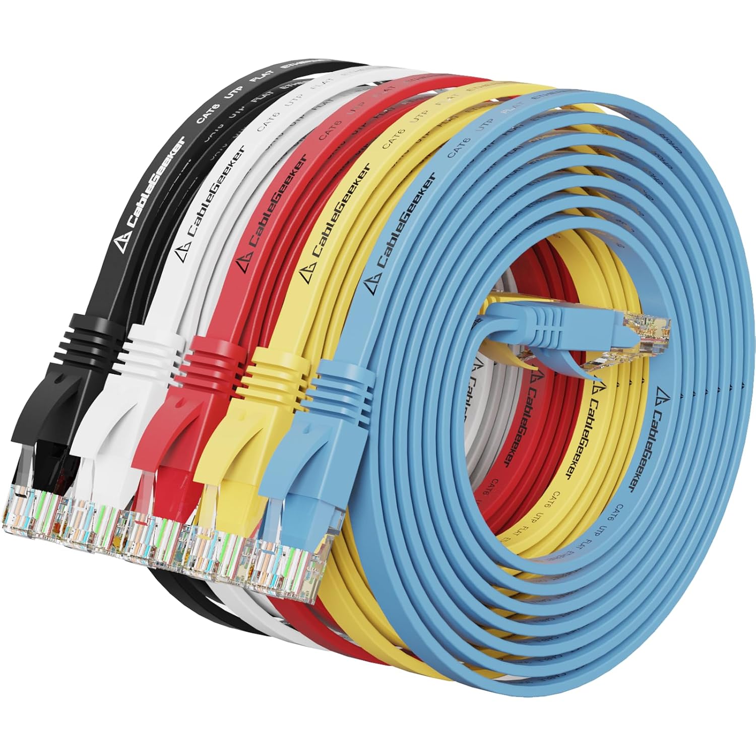 High Bandwidth 5ft Cat6 Ethernet Cable 5-Pack by CableGeeker