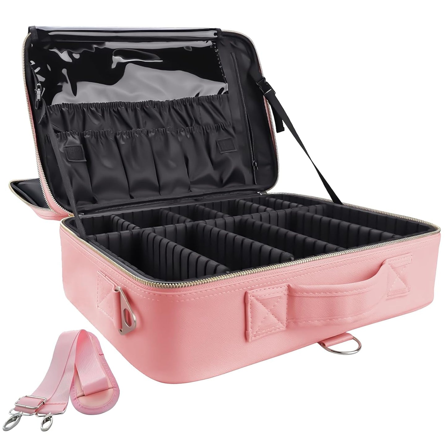 GZCZ Travel Makeup Case 16.2 Inches Large Capacity Organizer