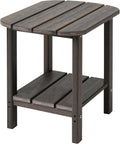 Double Adirondack Side Table - Weather Resistant Double Storage End