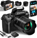8K Digital Cameras for Photography - 64MP Vlogging Camera