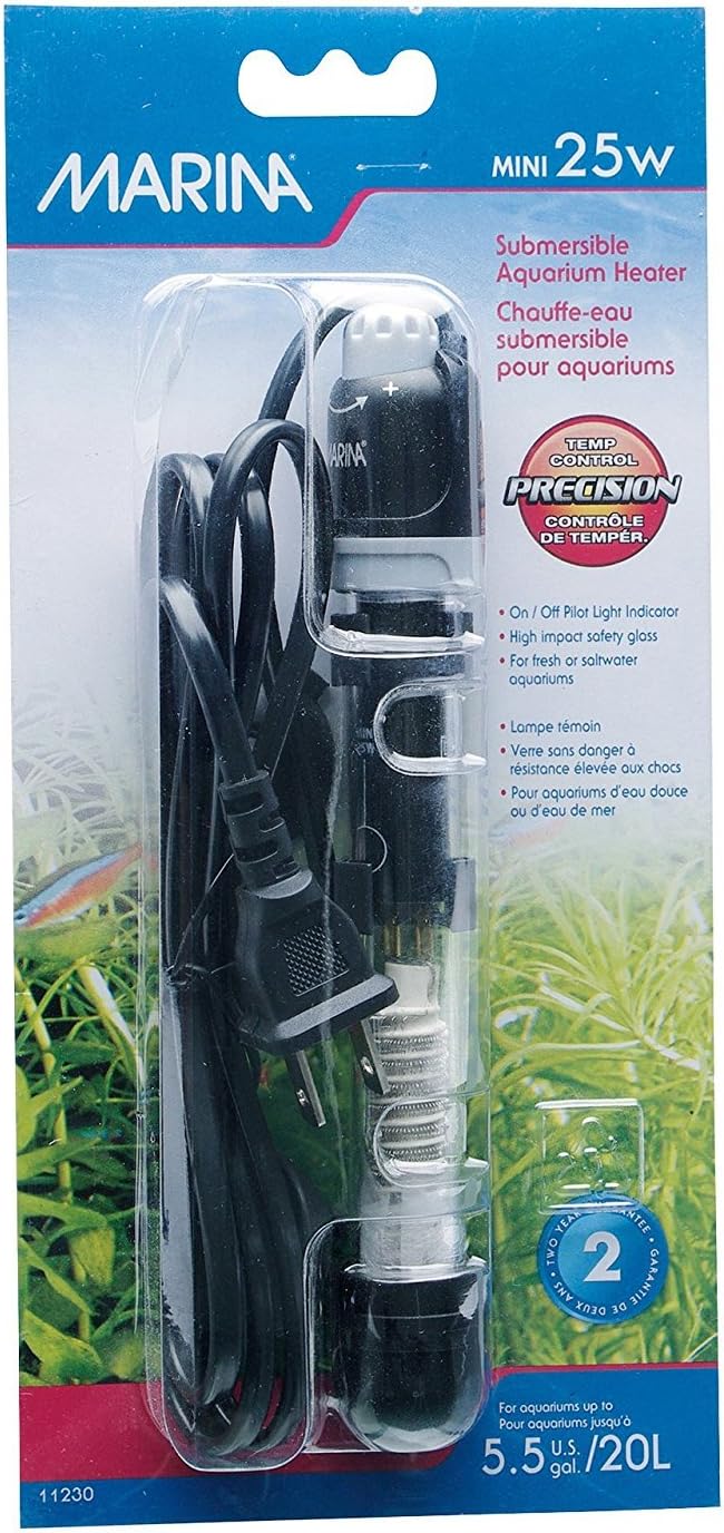 Marina Betta Fish Tank Heater 25W, Precise Temperature Control