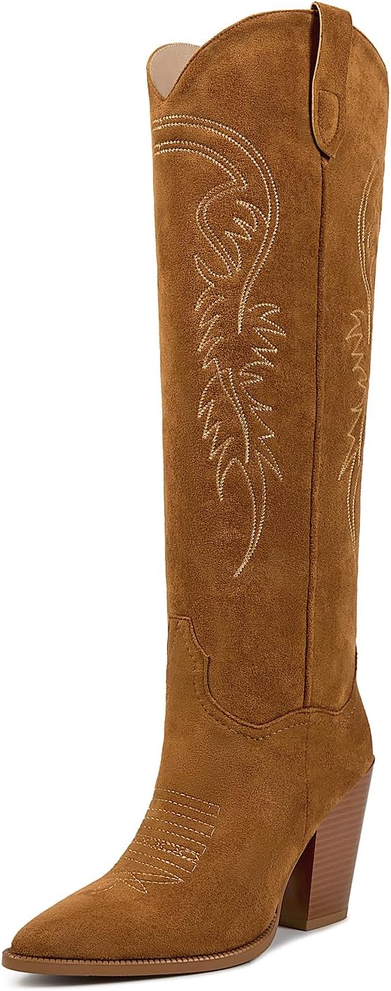 ISNOM Women's Cowgirl Boots for Stylish Western Flair