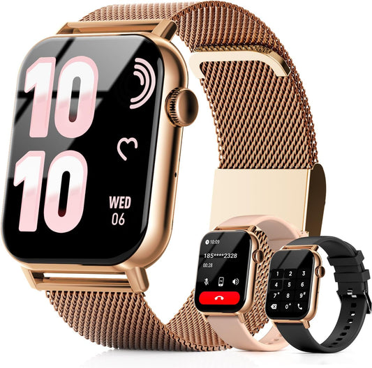 Smart Watches for Women with Bluetooth Calls and Fitness Tracking