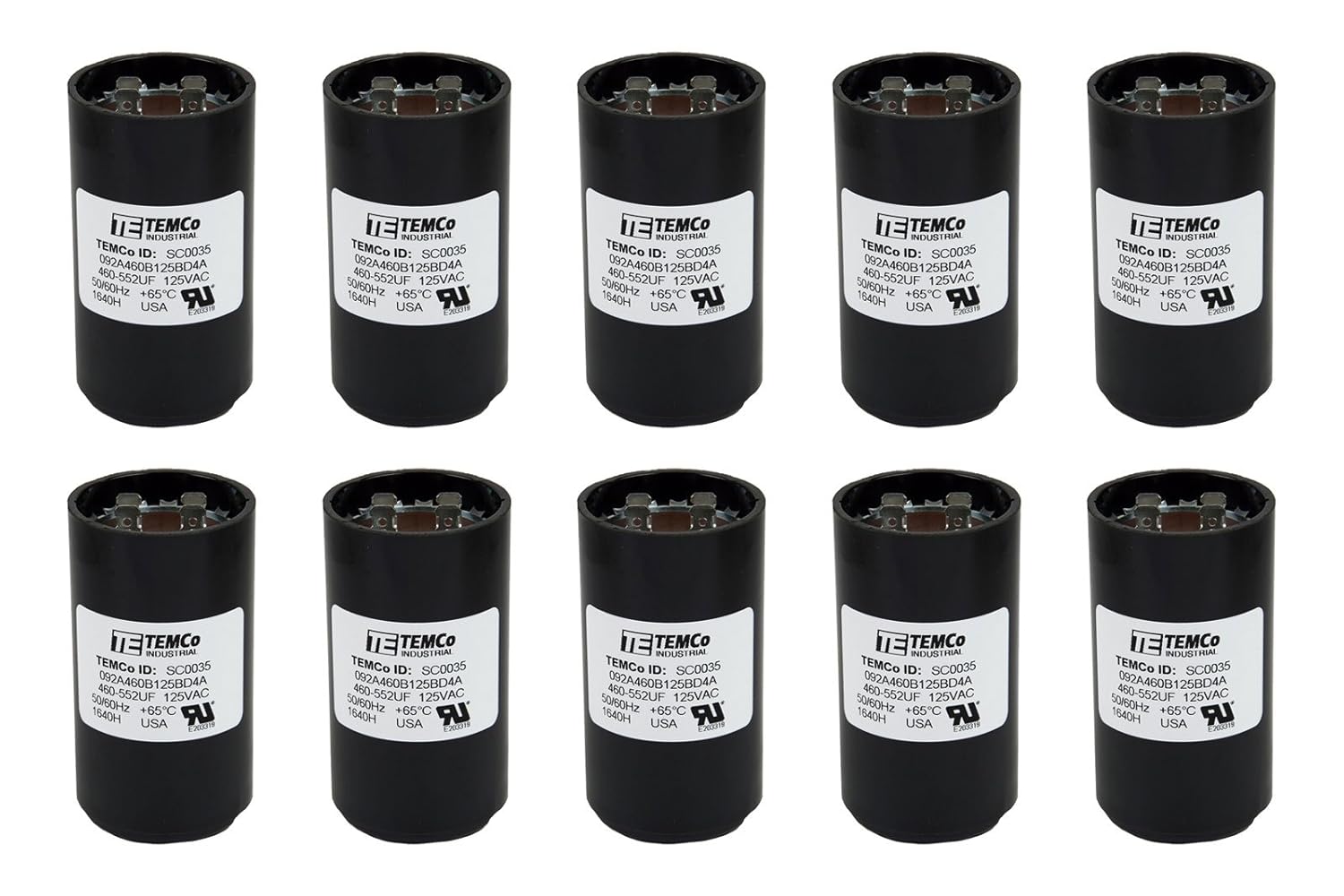 10 Pack 460-552 uF MFD CD60 Start Capacitor for HVAC Needs