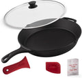 Cuisinel Cast Iron Skillet 15in Frying Pan - Even Heat for Baking