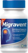 Migravent Migraine Relief Supplement with Riboflavin & Magnesium