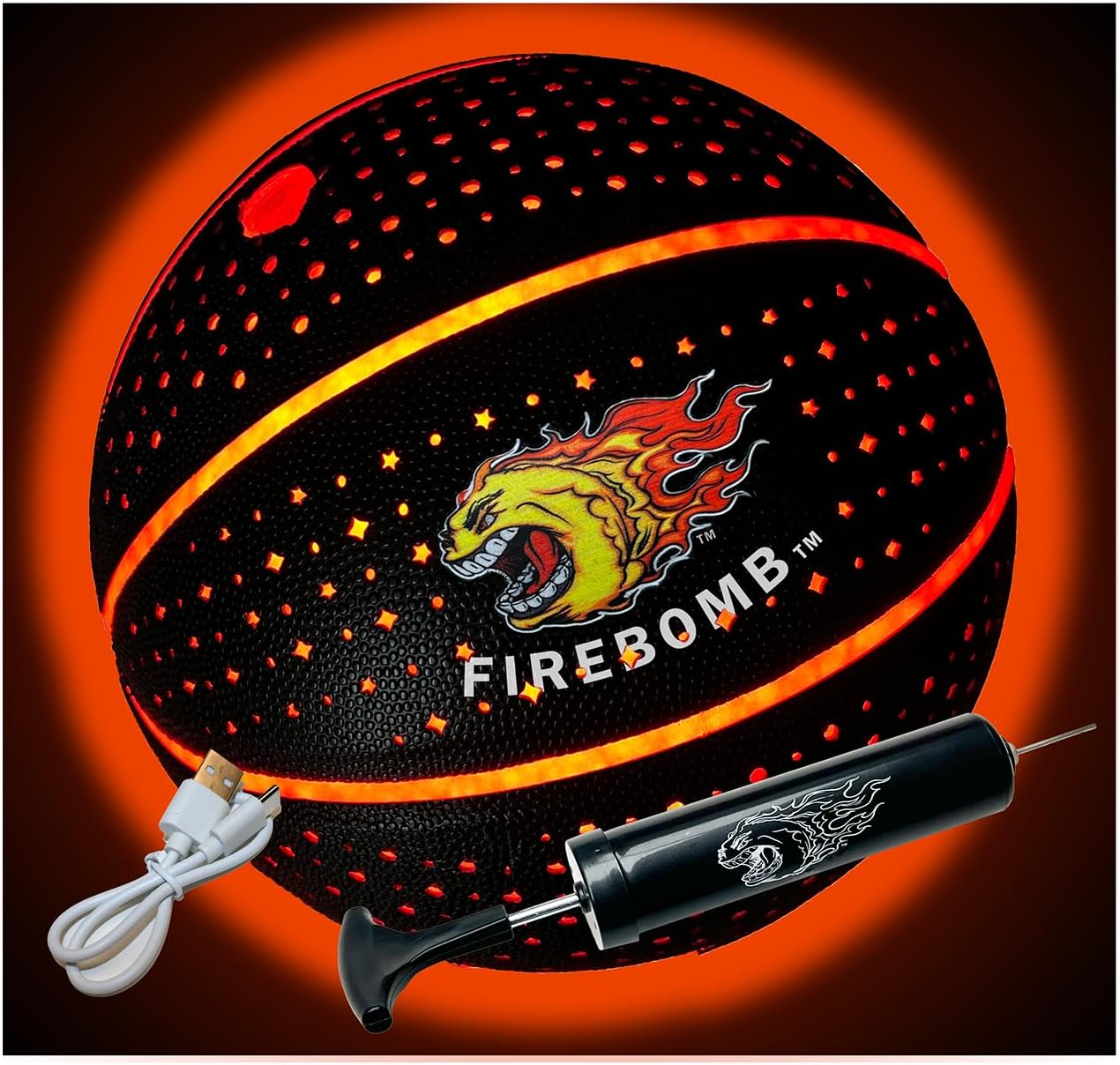 Light-Up NIGHT Basketball - Rechargeable & Laminated Leather - Size 7