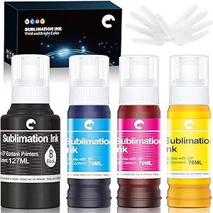 Hiipoo Sublimation Ink for EcoTank Printers - Vibrant Colors
