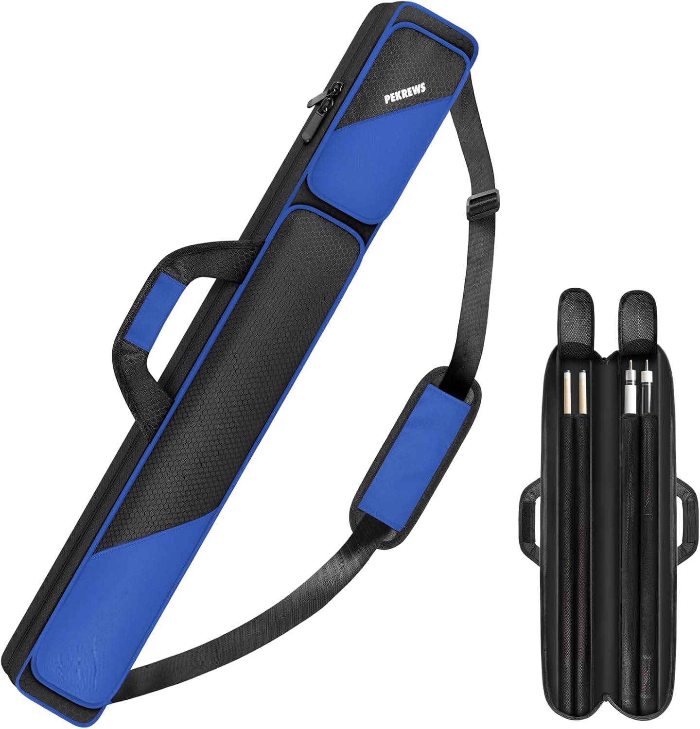 Durable Pool Cue Case for 2 Sticks with Ample Storage Space