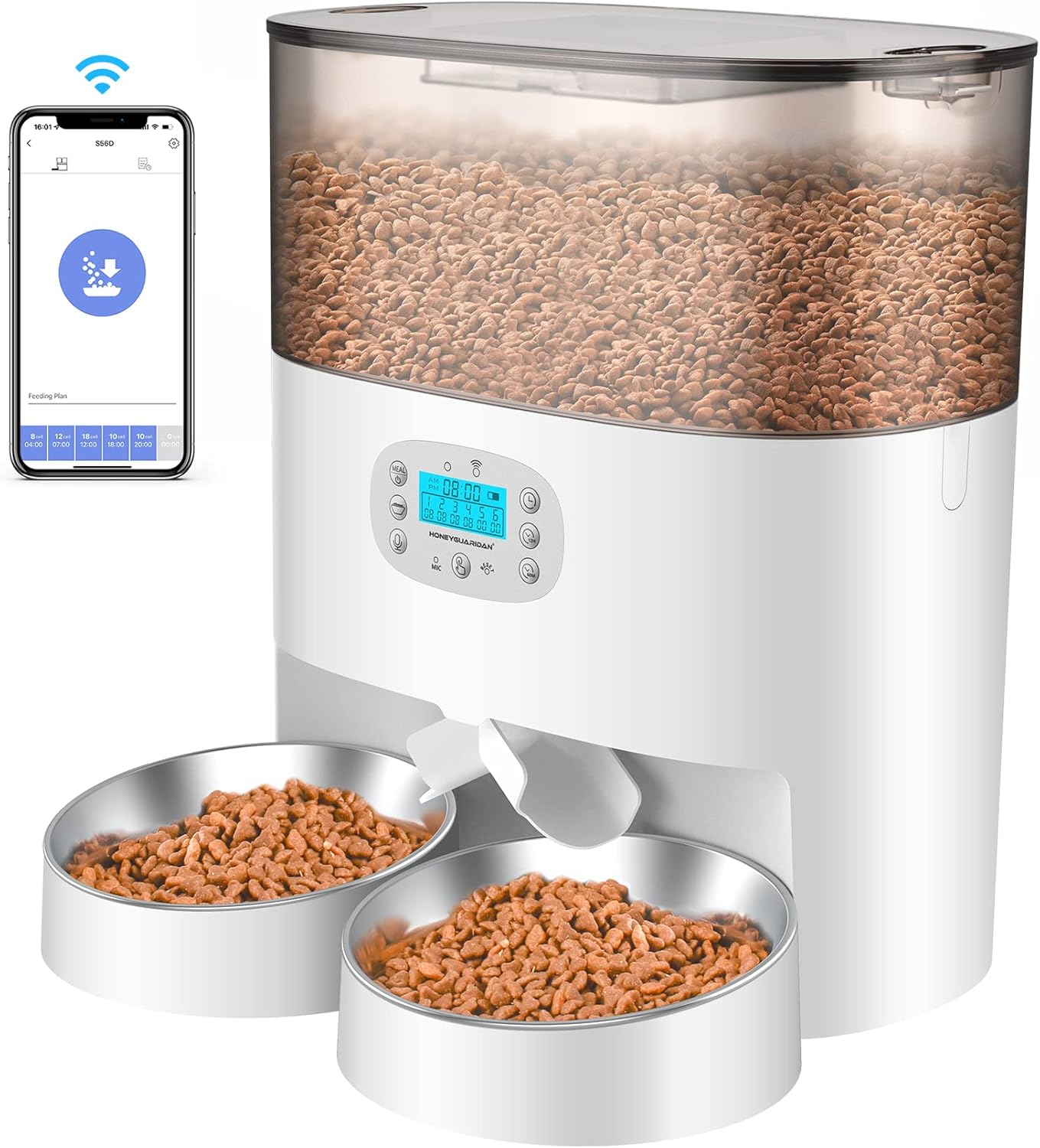 HoneyGuaridan WiFi Pet Feeder: Smart & Timed!