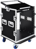 PRORECK 14U Rack/Road Case with Slant Mixer Top - Stackable Protection