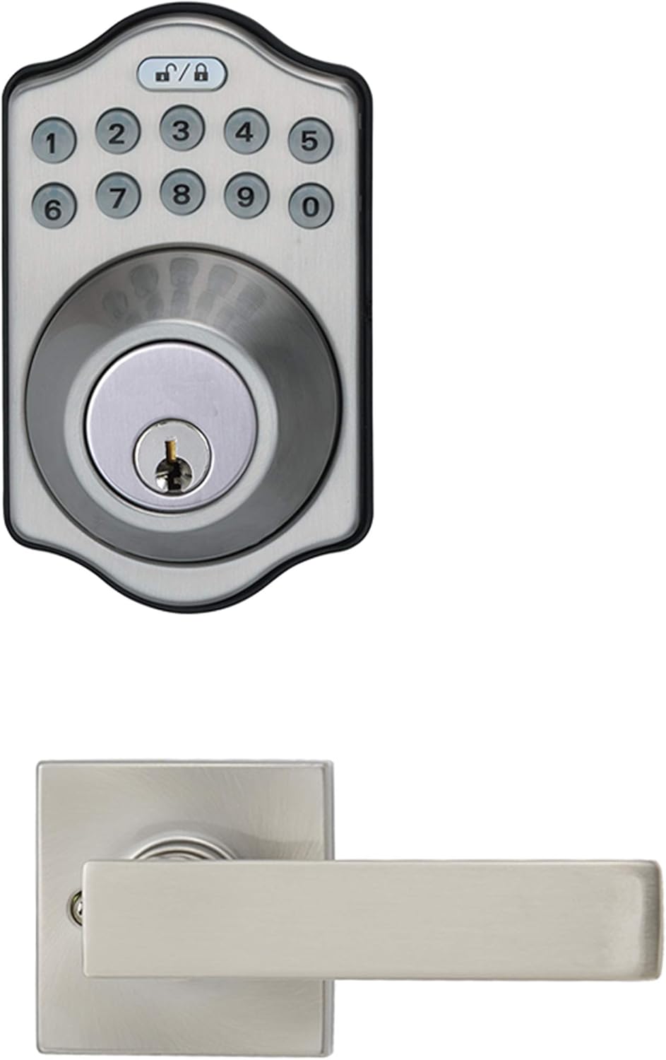 Keyless Entry Door Lock Deadbolt with Handle Set for Security