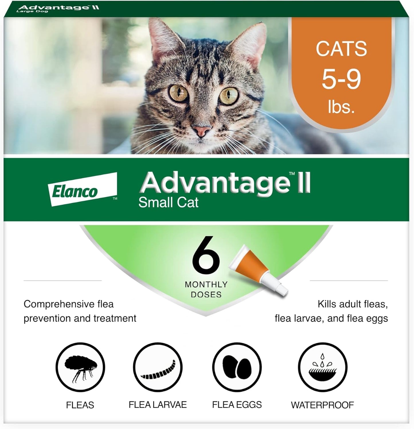 Advantage II Small Cat Flea Treatment for Cats 5-9 lbs