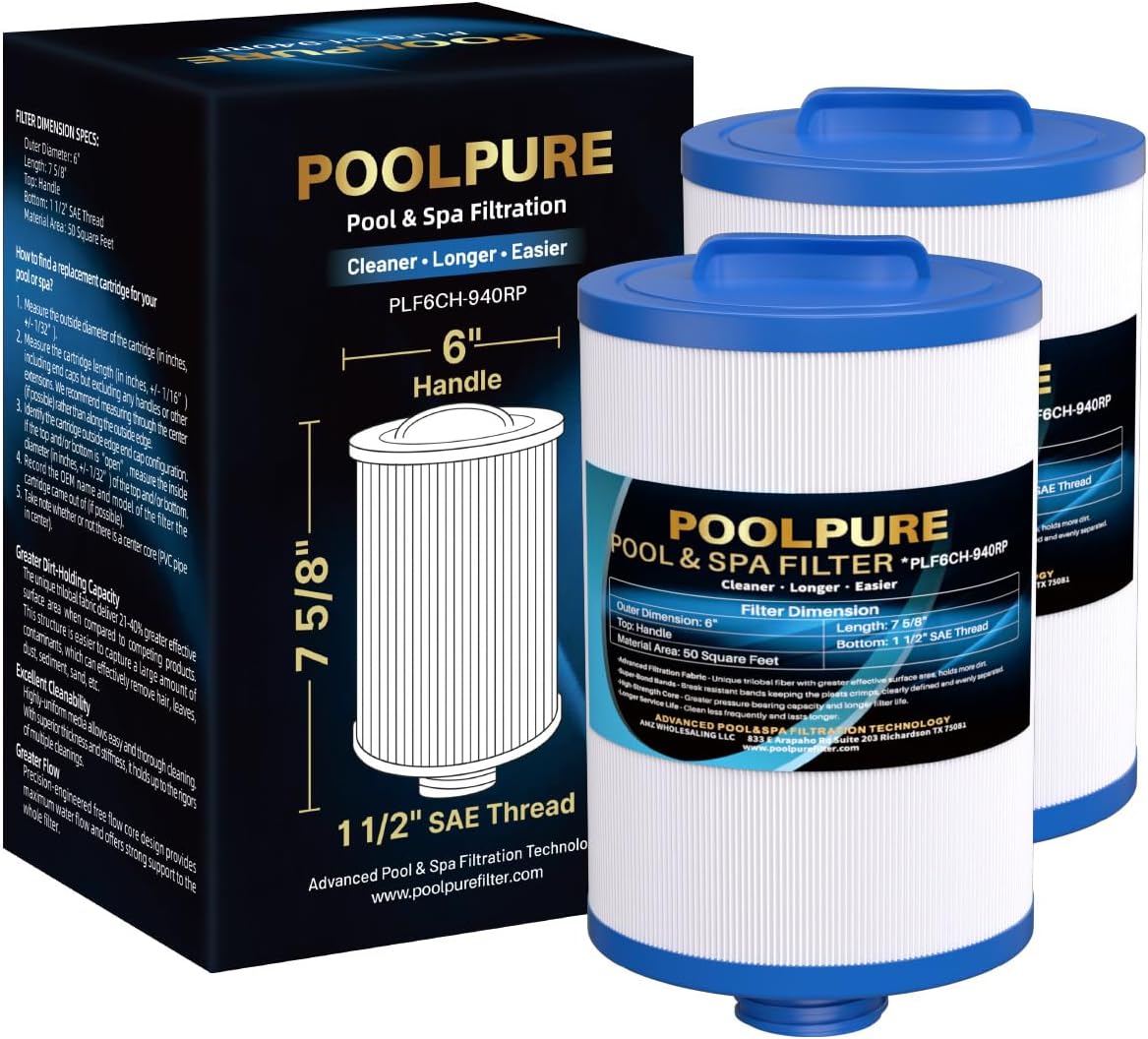 POOLPURE 6CH-940RP Spa Filter with Built-in Chlorine Dispenser