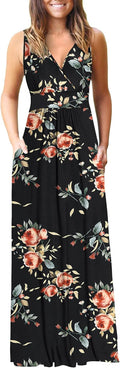 AUSELILY Sleeveless Formal Maxi Dress with Pockets - Comfortable Fit