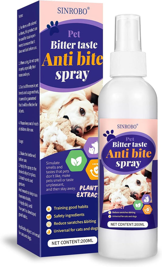 No Chew Spray for Dogs - Effective Bitter Apple Deterrent