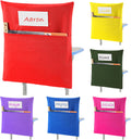 48 Pack Classroom Chair Pockets Multicolor - Bulk Student Seat