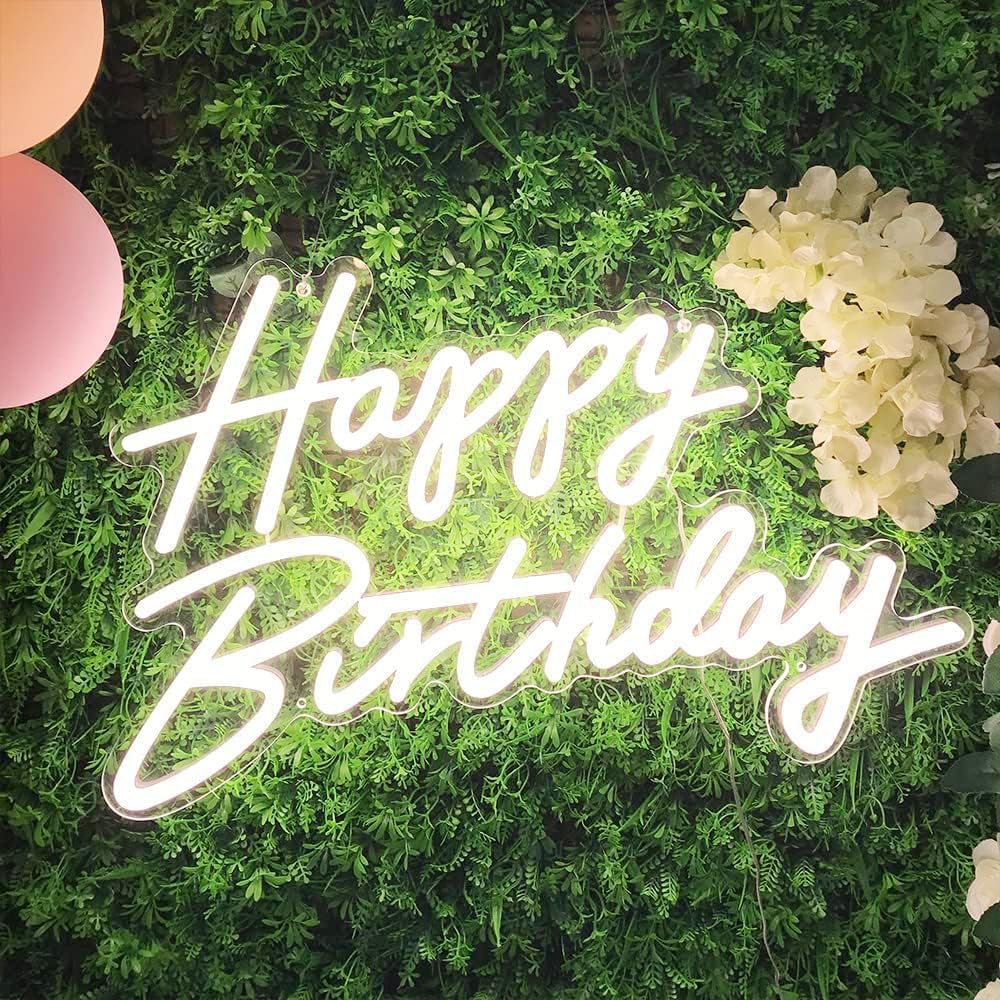 Happy Birthday Neon Sign for Memorable Birthday Celebrations