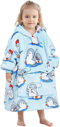 Kids Oversized Sherpa Hoodie Blanket for Girls - Extra Warm