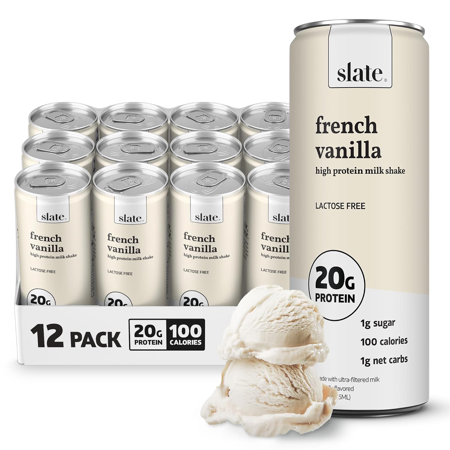 High Protein Milk Shake - French Vanilla - Lactose Free Delight