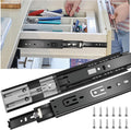 16 in Drawer Slides 6 Pairs Soft Close Full Extension - Smooth 100 LB