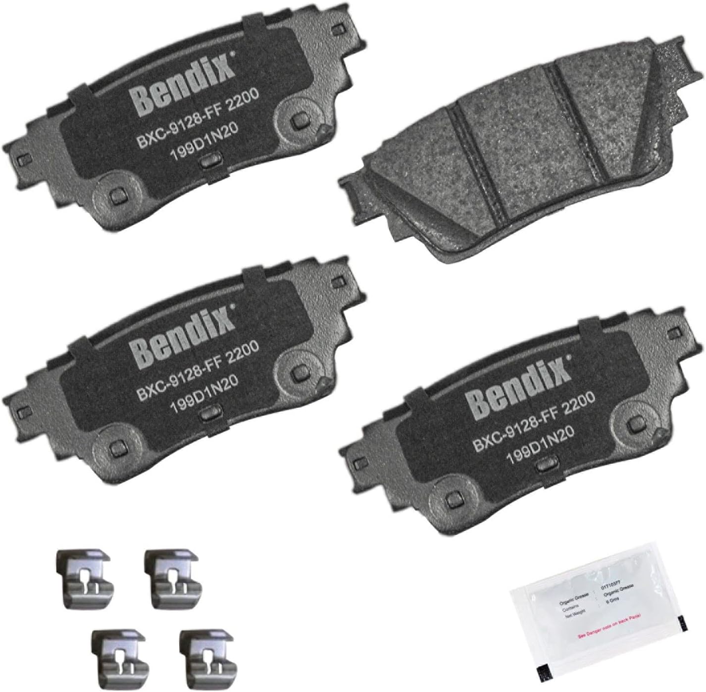 Bendix Priority1 CFC2200 Ceramic Rear Brake Pads for INFINITI QX60