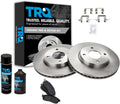 TRQ Front Brake Pad & Rotor Kit Compatible with 2009-2014 Nissan