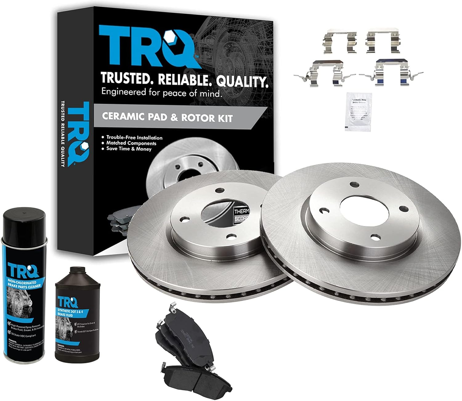 TRQ Front Brake Pad & Rotor Kit for Nissan Cube and Sentra