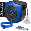 Retractable Cord Reel 75 FT Heavy Duty Extension Cord - Retractable
