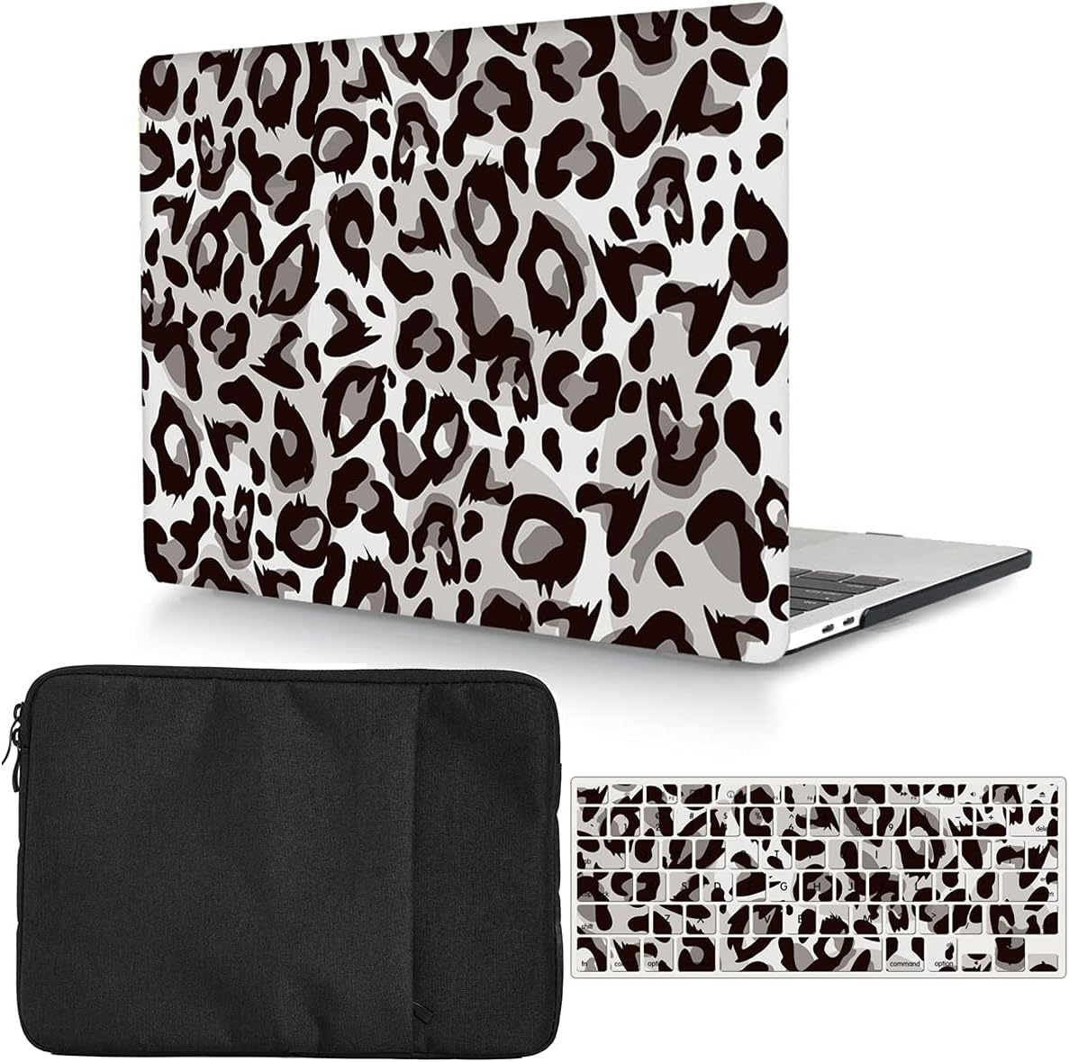 MacBook Pro 14 Inch Case with Sleeve & Keyboard Cover - Leopard
