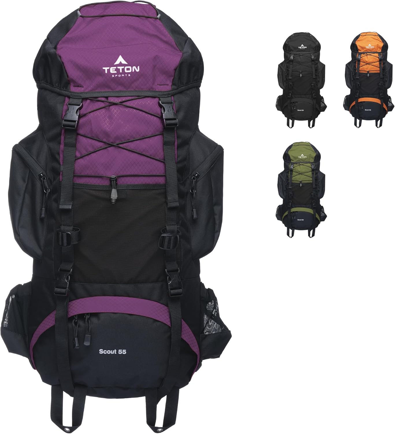 TETON 55L Scout Backpack: Rain Cover, Ultimate Comfort