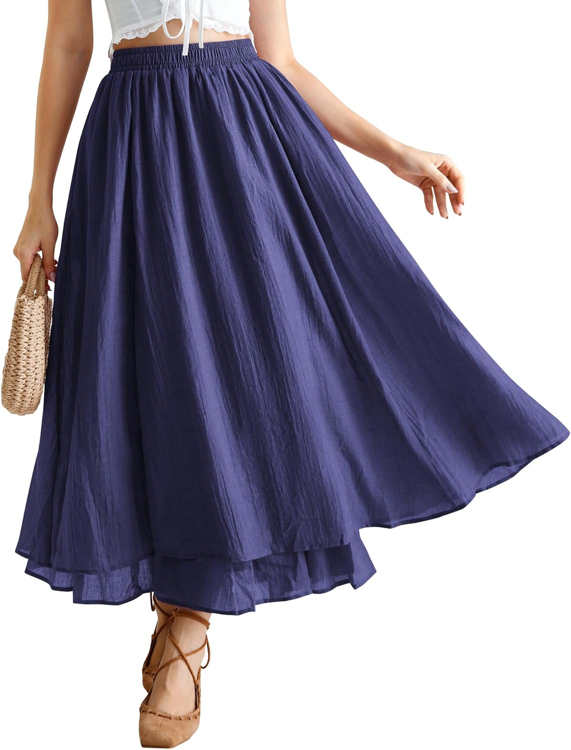 Scarlet Darkness Renaissance Maxi Skirt for Women with Pockets